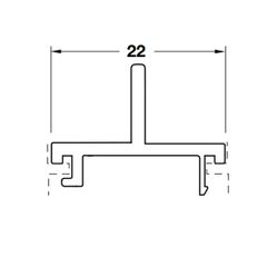 Nắp che thanh nhôm nối tường 6000mm 403.75.431