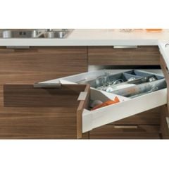 Ngăn kéo góc Blum SPACE CORNER X1 TANDEMBOX rộng 300 đến 600mm