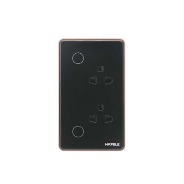 Ổ cắm âm tường thông minh Hafele HSL-WSS01B màu đen 820.71.006