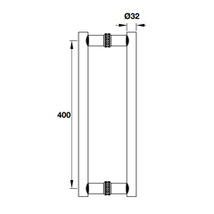 Tay nắm kéo chữ H 600mm Hafele 499.68.035