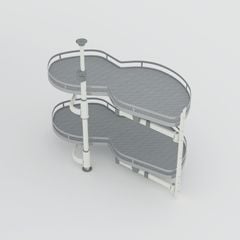 Giá góc liên hoàn Hafele 900mm mở phải 541.01.804