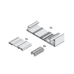 Ray cho cửa trượt bằng mặt rộng 1731-2530 mm Hafele 406.11.680