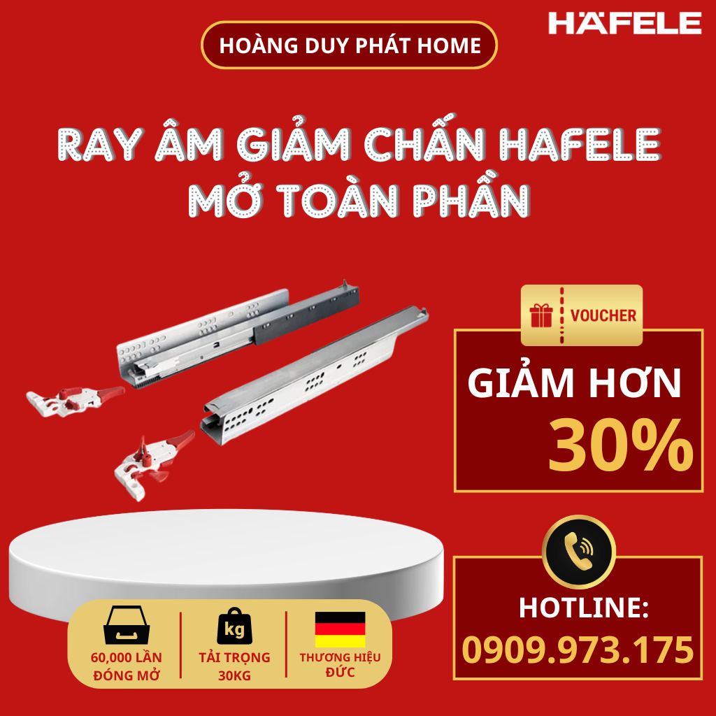 Ray âm Hafele 300mm 433.32.071 - Giá chiết khấu cao