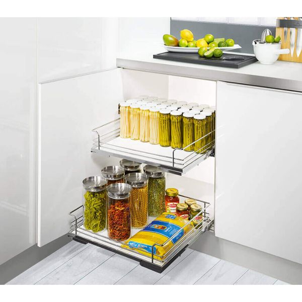 Rổ kéo lọt lòng, cửa bản lề rộng Kessebohmer 450mm 540.26.664