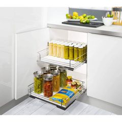 Rổ kéo lọt lòng, cửa bản lề rộng Kessebohmer 600mm 540.26.667