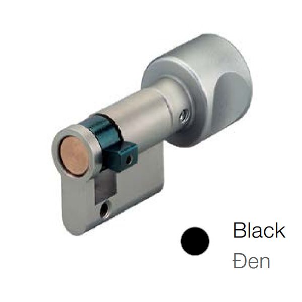 Ruột khóa 1 đầu vặn màu đen dài 45.5mm Hafele 916.08.413