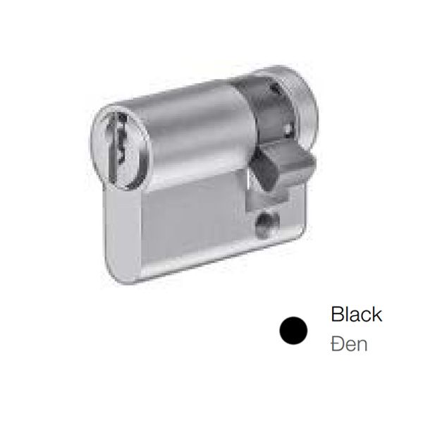 Ruột khóa một đầu chìa màu đen dài 45.5mm 916.08.408