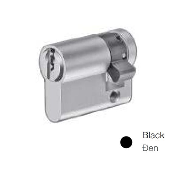 Ruột khóa một đầu chìa màu đen dài 50.5mm 916.08.409