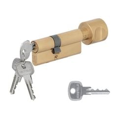 Ruột khóa 1 đầu chìa, 1 đầu vặn, chìa chủ_EM Hafele 916.96.668
