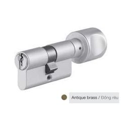 Ruột khóa 1 đầu chìa 1 đầu vặn màu đồng rêu dài 65mm Hafele 916.96.313