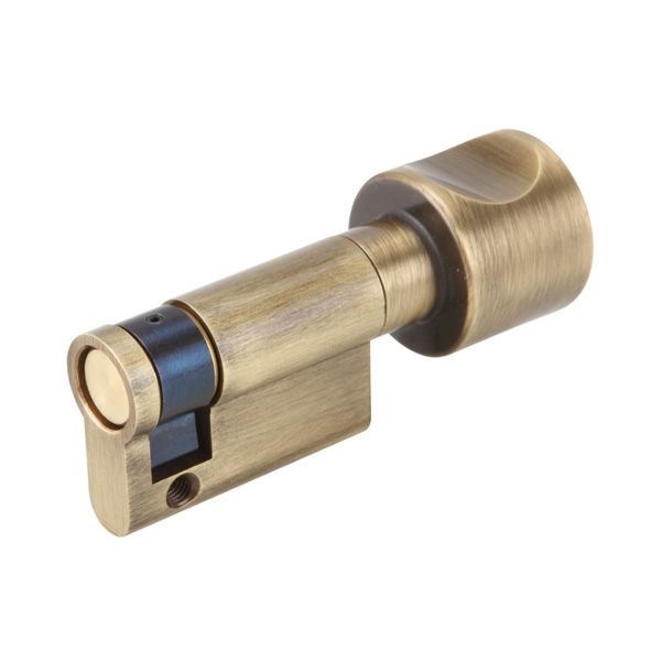Ruột khóa 1 đầu vặn màu đồng rêu dài 45.5mm Hafele 916.08.253