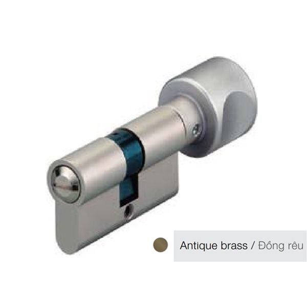Ruột khóa Hafele màu đồng rêu dùng cho cửa WC dài 63mm 916.08.323