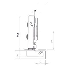 Bản lề Hafele Inox 304 giảm chấn - Trùm ngoài 315.07.113