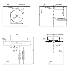 Chậu lavabo đặt bàn VIGOR 400x140 Hafele 588.79.076