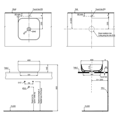 Chậu lavabo đặt bàn KOBE 400x400x140 Hafele 588.79.078
