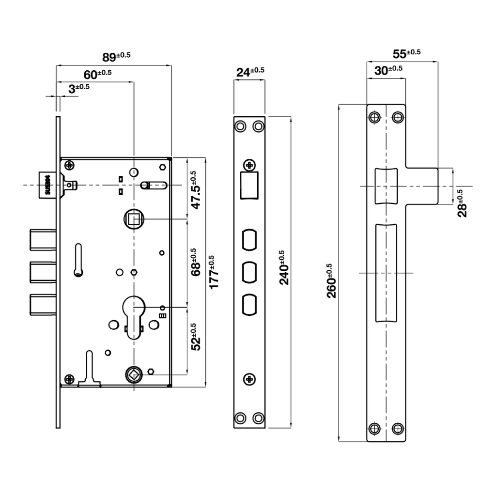 Khoá điện tử Hafele DL6000 912.20.581 (mã số, thẻ từ, chìa cơ, kết nối App)