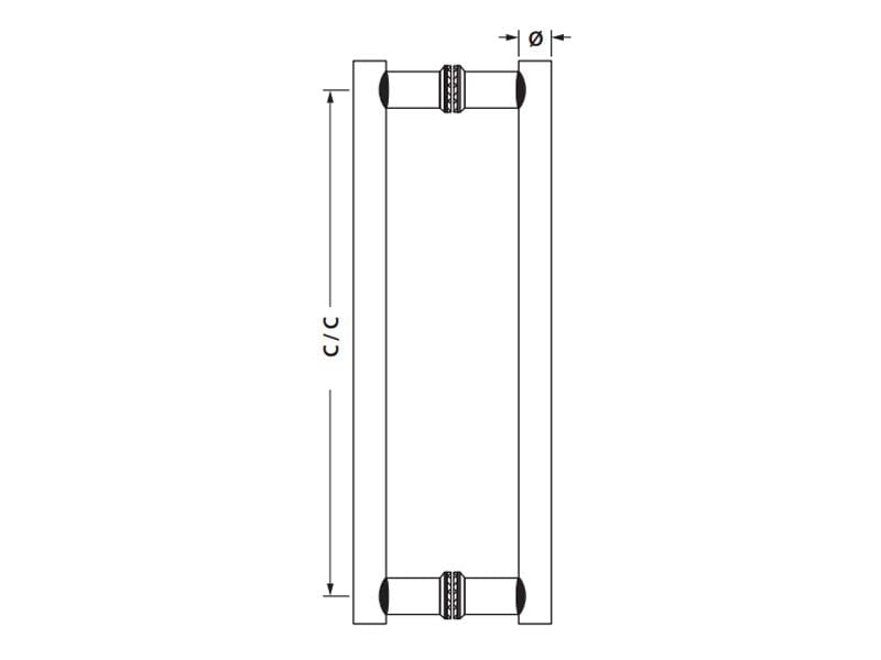 Tay nắm kéo đẩy chữ H 1200mm Hafele 903.01.806