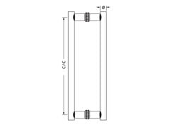 Tay nắm kéo đẩy chữ H 1200mm Hafele 903.01.806