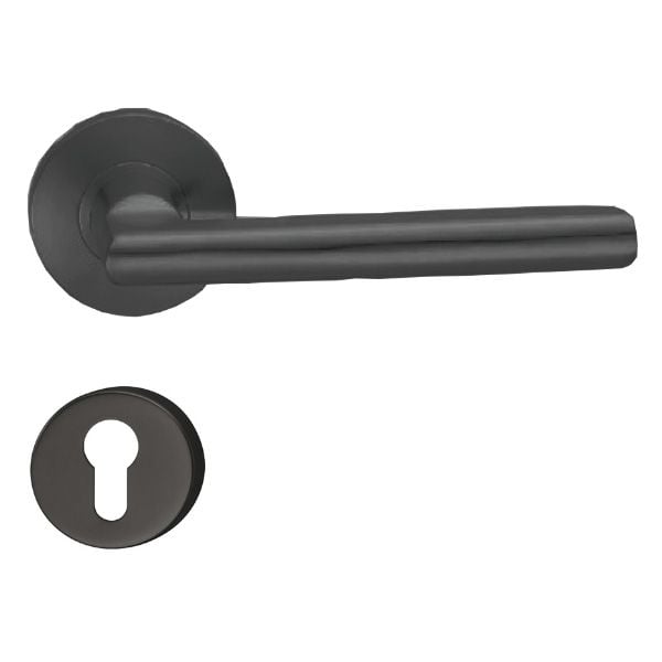 Tay nắm gạt có nắp che màu đen mờ Inox 304 Hafele 903.99.789