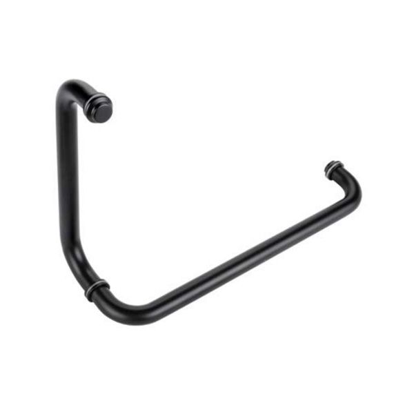 Tay nắm phòng tắm kính Hafele màu đen 903.04.153