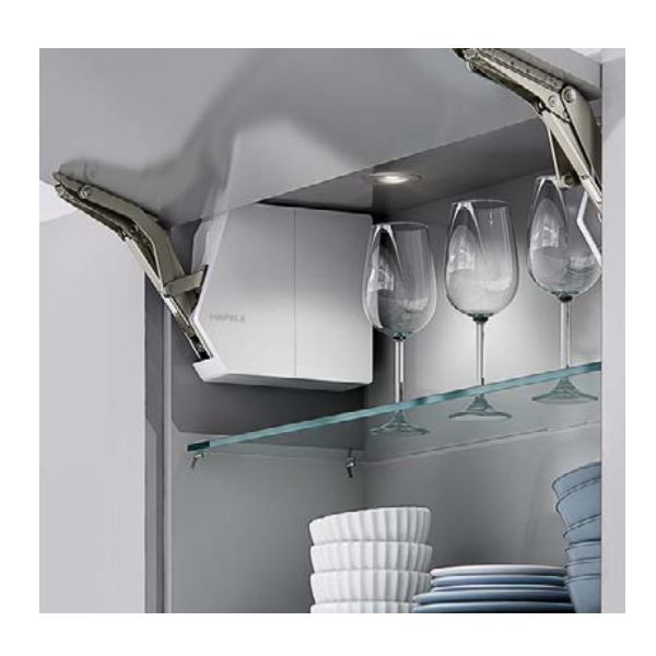 Tay nâng điện nắp đậy màu xám FREE FLAP 1.7 Hafele 372.29.701