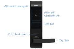 Khóa điện tử Häfele DL7900-TCB màu đen thân lớn 912.05.641