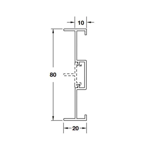 Thanh nhôm nối tường 6000mm  403.75.415
