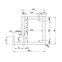 Thanh nhôm mờ S02 màu đen Hafele 563.58.333