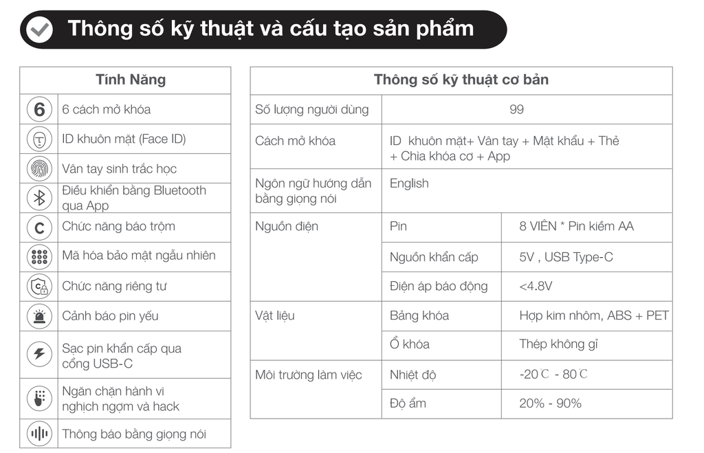 Khoá từ Nhận diện khuôn mặt Hafele PP9100 912.20.697
