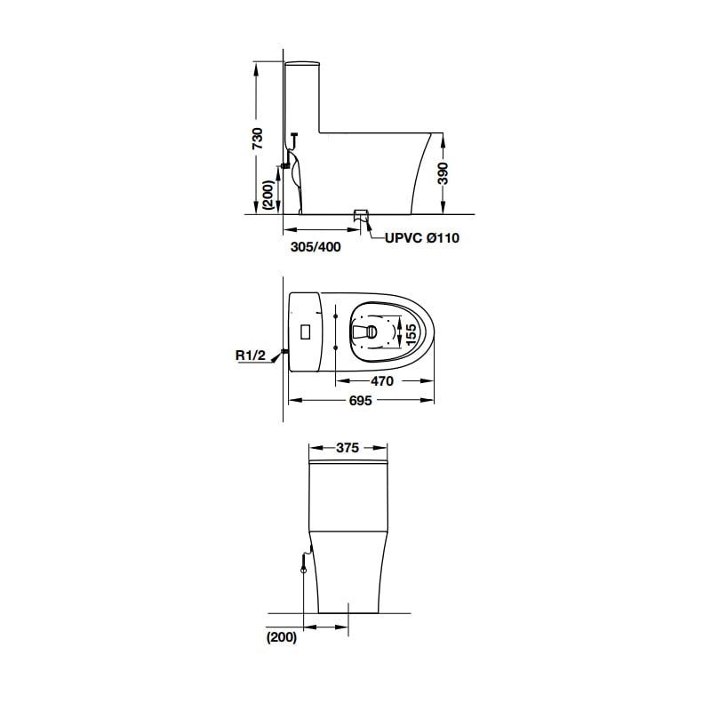 Bồn cầu một khối Hafele 588.79.407
