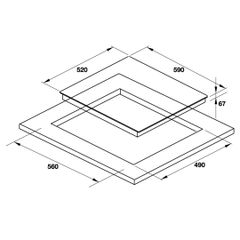 Bếp điện Hafele 3 vùng nấu HC-R603D 536.01.901