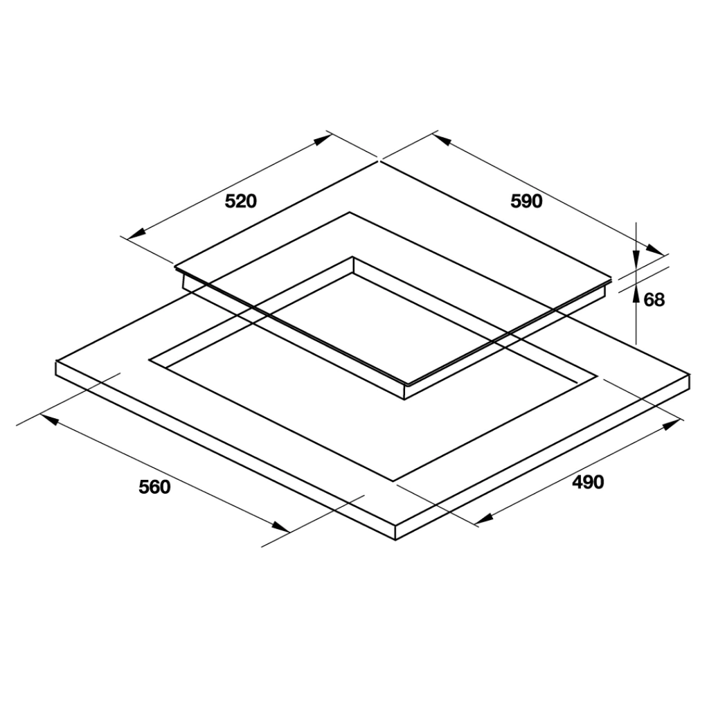 Bếp từ Hafele 3 vùng nấu HC-I603D 536.61.631