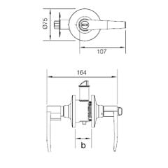 Khoá tròn gạt vệ sinh DIY Hafele màu niken mờ 489.10.174