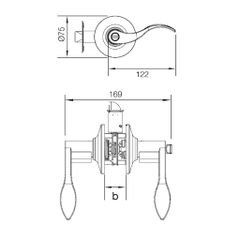 Khoá tròn gạt DIY Hafele màu niken mờ 489.10.194