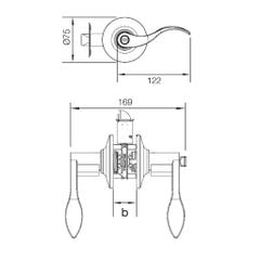 Khoá tròn gạt DIY Hafele màu đồng bóng 489.10.195