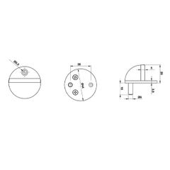 Chặn cửa bán nguyệt Hafele (Inox 304) 937.56.413