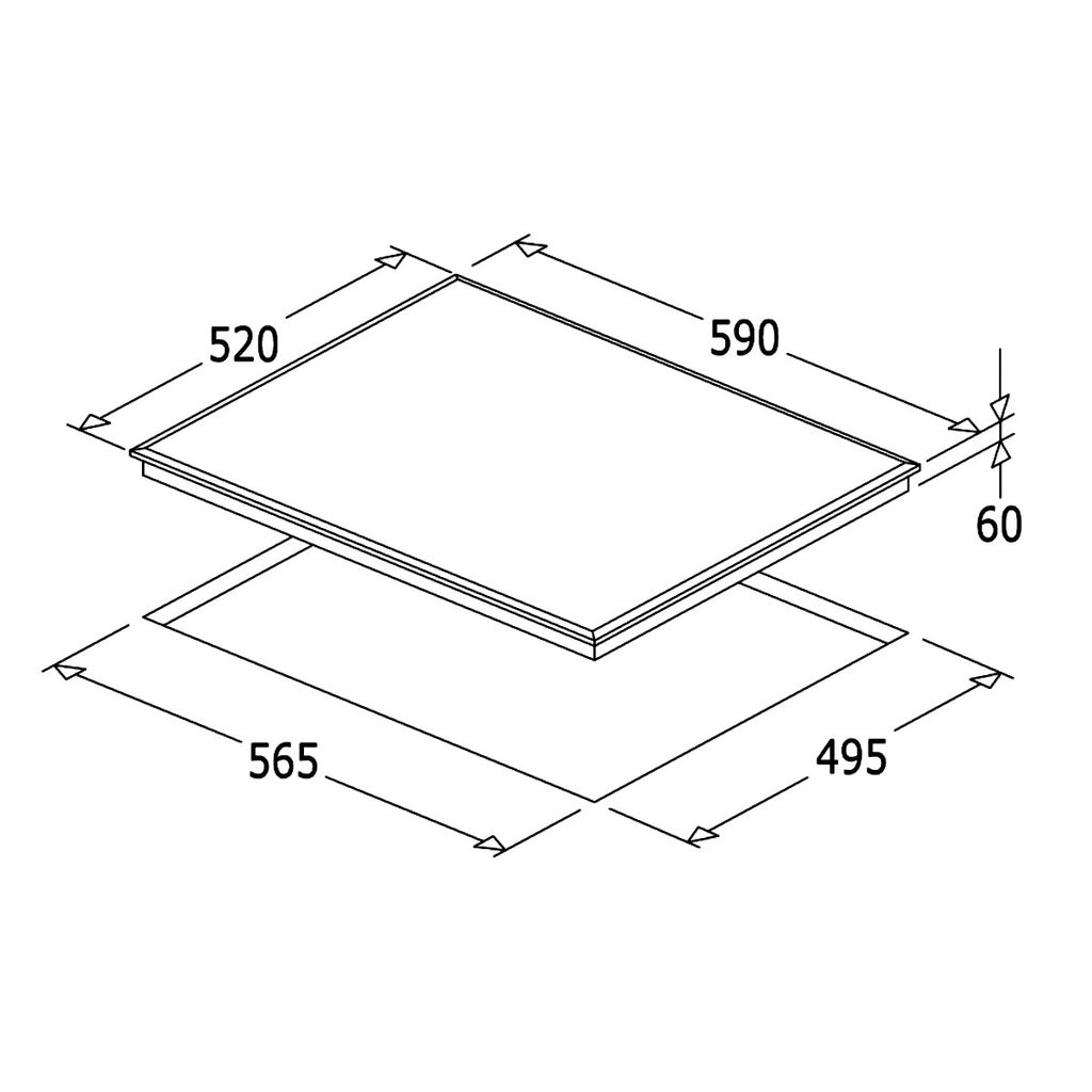 Bếp từ Hafele 3 vùng nấu HC-I6037B 536.61.801
