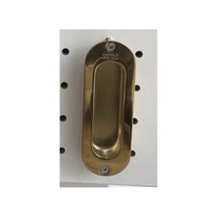 Tay nắm âm Hafele màu đồng bóng 120x40mm 489.72.101