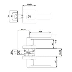 Khoá tròn gạt DIY Hafele 499.63.972