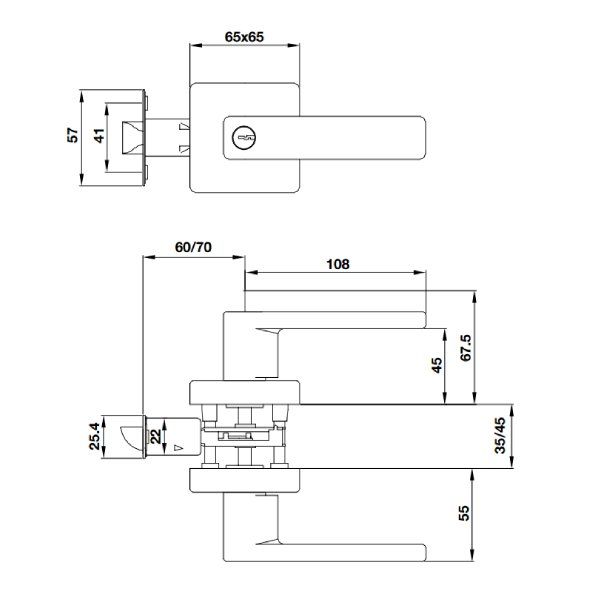 Khoá tròn gạt vệ sinh DIY Hafele 499.63.973