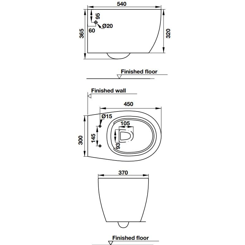 Bồn cầu treo tường Hafele 588.79.410