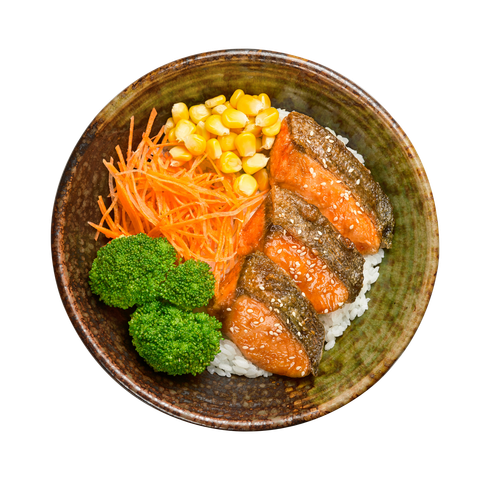  Cơm Cá Hồi Xốt Teriyaki (Teriyaki Salmon Donburi) 