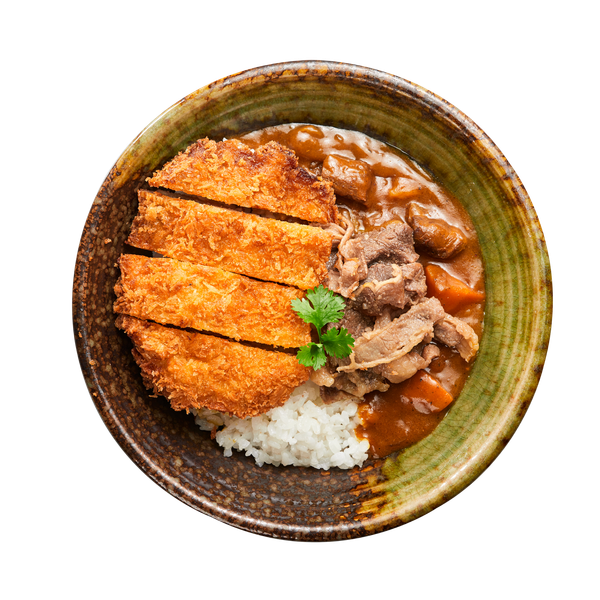 Cơm Cà Ri Bò Thịt Heo Tẩm Bột (Tonkatsu & Beef Curry Rice)