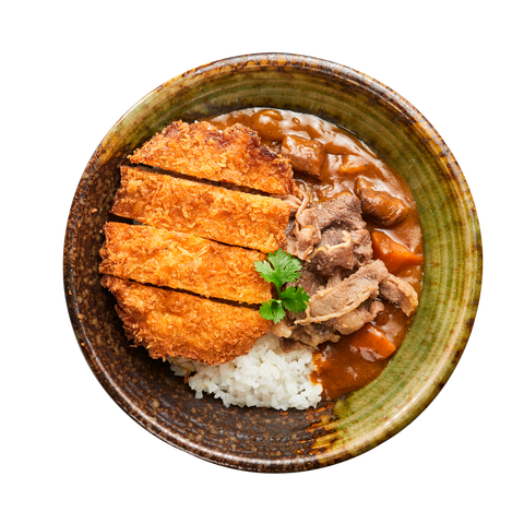  Cơm Cà Ri Bò Thịt Heo Tẩm Bột (Tonkatsu & Beef Curry Rice) 