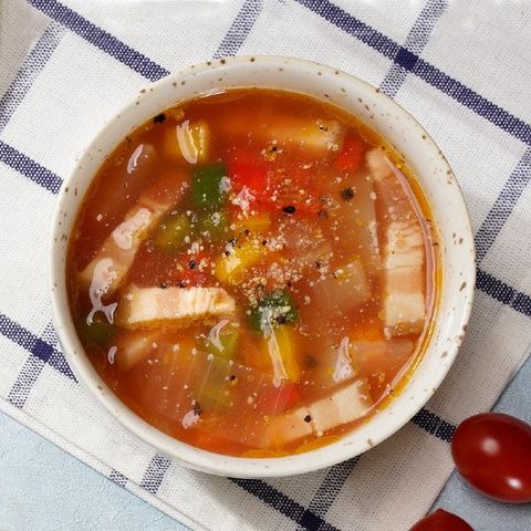  Italian Tomato & Minestrone (Súp Minestrone cà chua, rau củ & Thịt xông khói) 