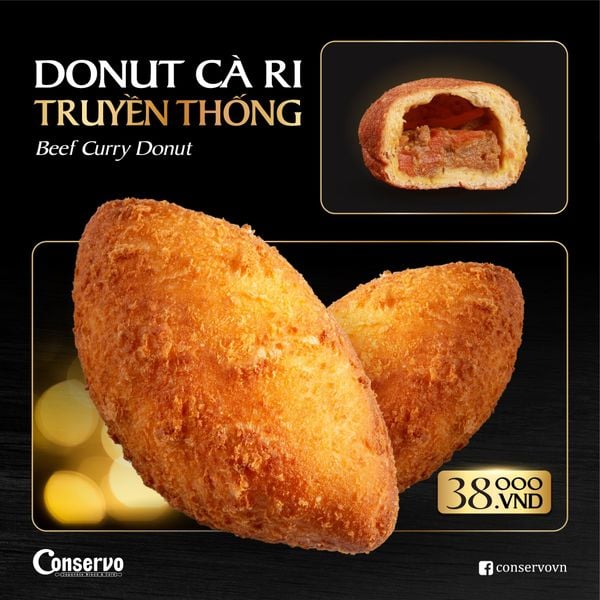 Bánh Donut Cà Ri Truyền Thống (Beef Curry Donut)