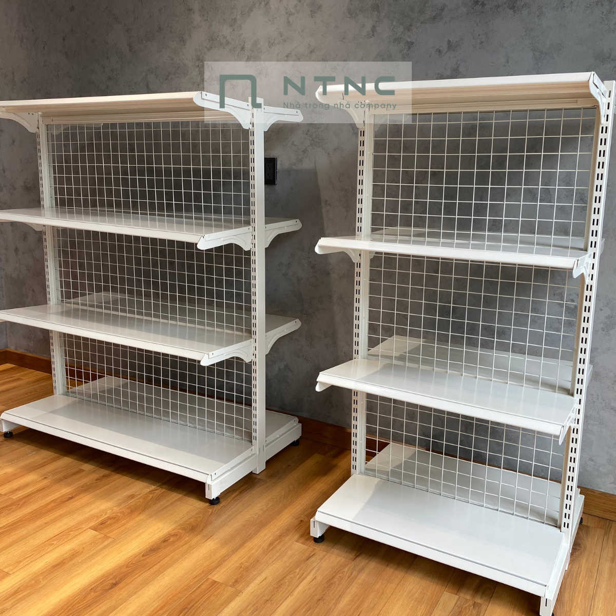 Kệ rack đôi trưng bày - Màu Trắng (75cm / 120cm) - kệ hàng đa năng ...