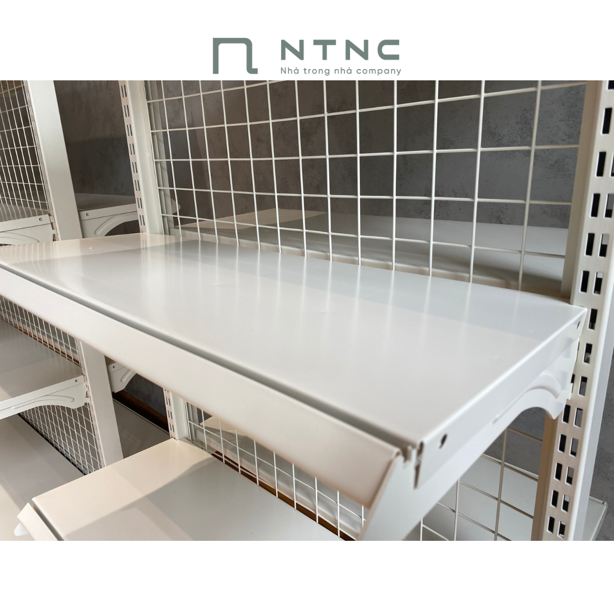 Kệ rack đôi trưng bày - Màu Trắng (75cm / 120cm) - kệ hàng đa năng ...