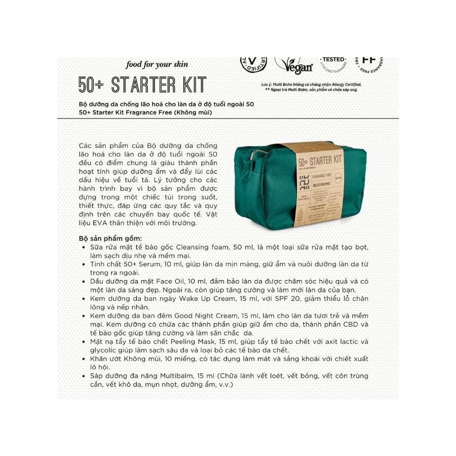  [ECOOKING] BỘ DƯỠNG DA CHỐNG LÃO HÓA 50+ STARTER KIT + QUÀ TẶNG 