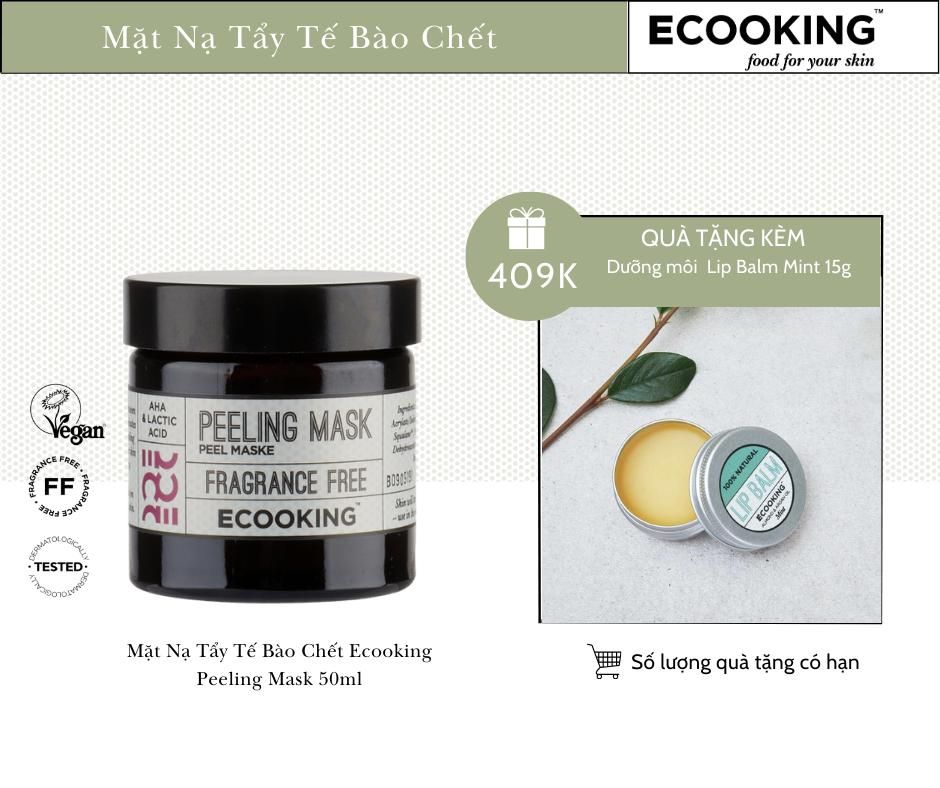  Ecooking Mặt Nạ Tẩy Tế Bào Chết Peeling Mask Fragrance Free 50 ml (Không mùi) 